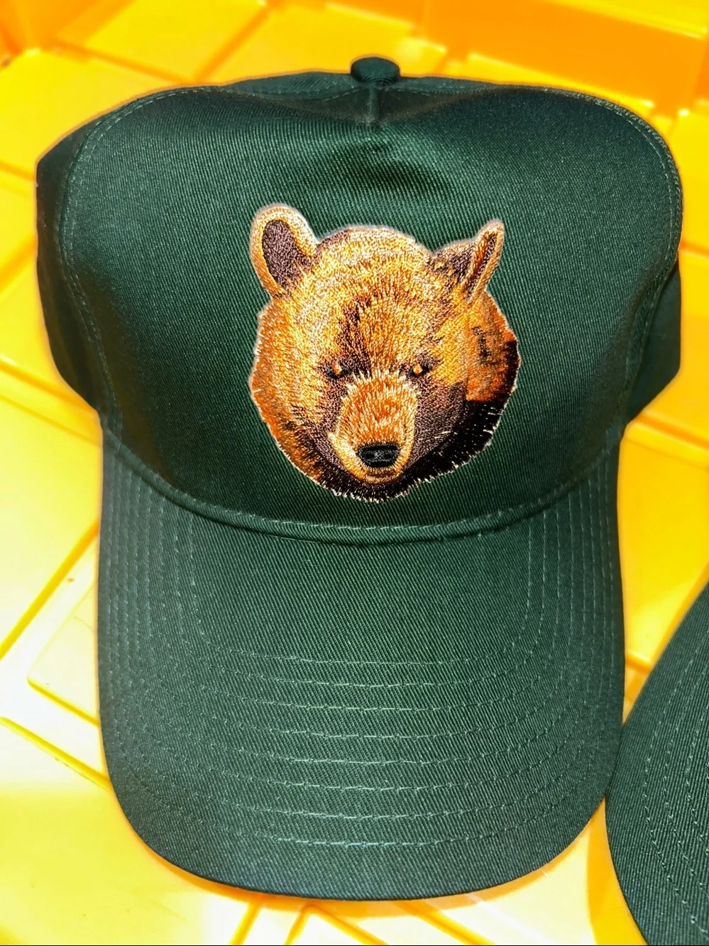 New! Set of 2 dark green wildlife hats